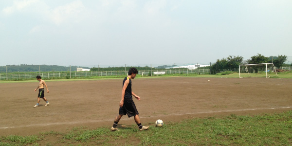 夏のサッカー
